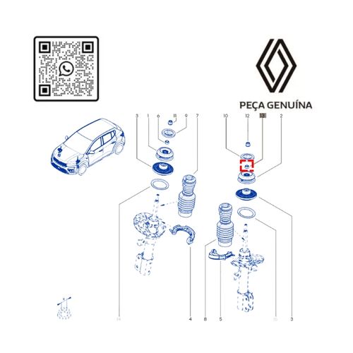 RN 81HA0A 545881HA0A PORCA INTERMEDIARIA DO BATENTE DO AMORT. DIANT. KARDIAN - 4